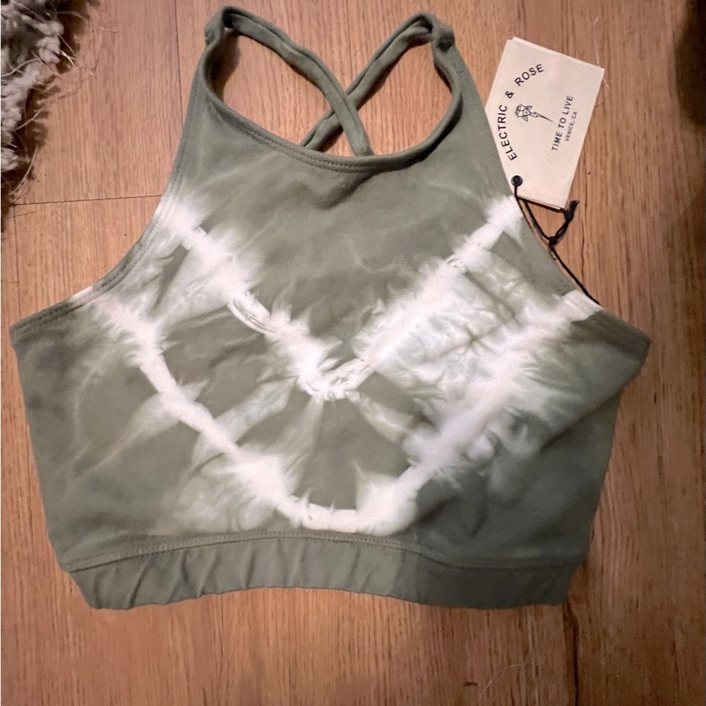 Electric & Rose NWT Tie Dye Crop Yoga Active wear Top